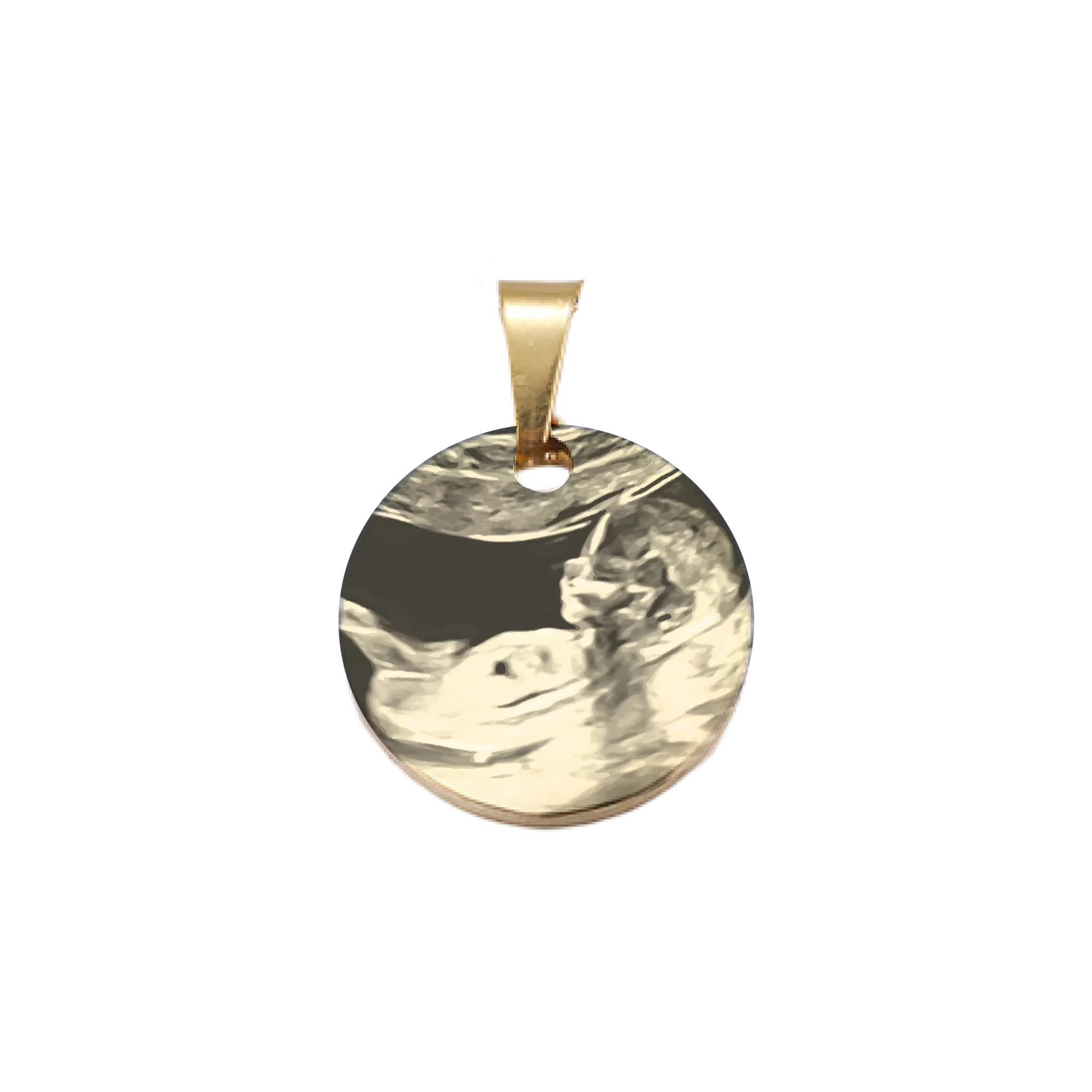 Ultrasound Pendant Gold