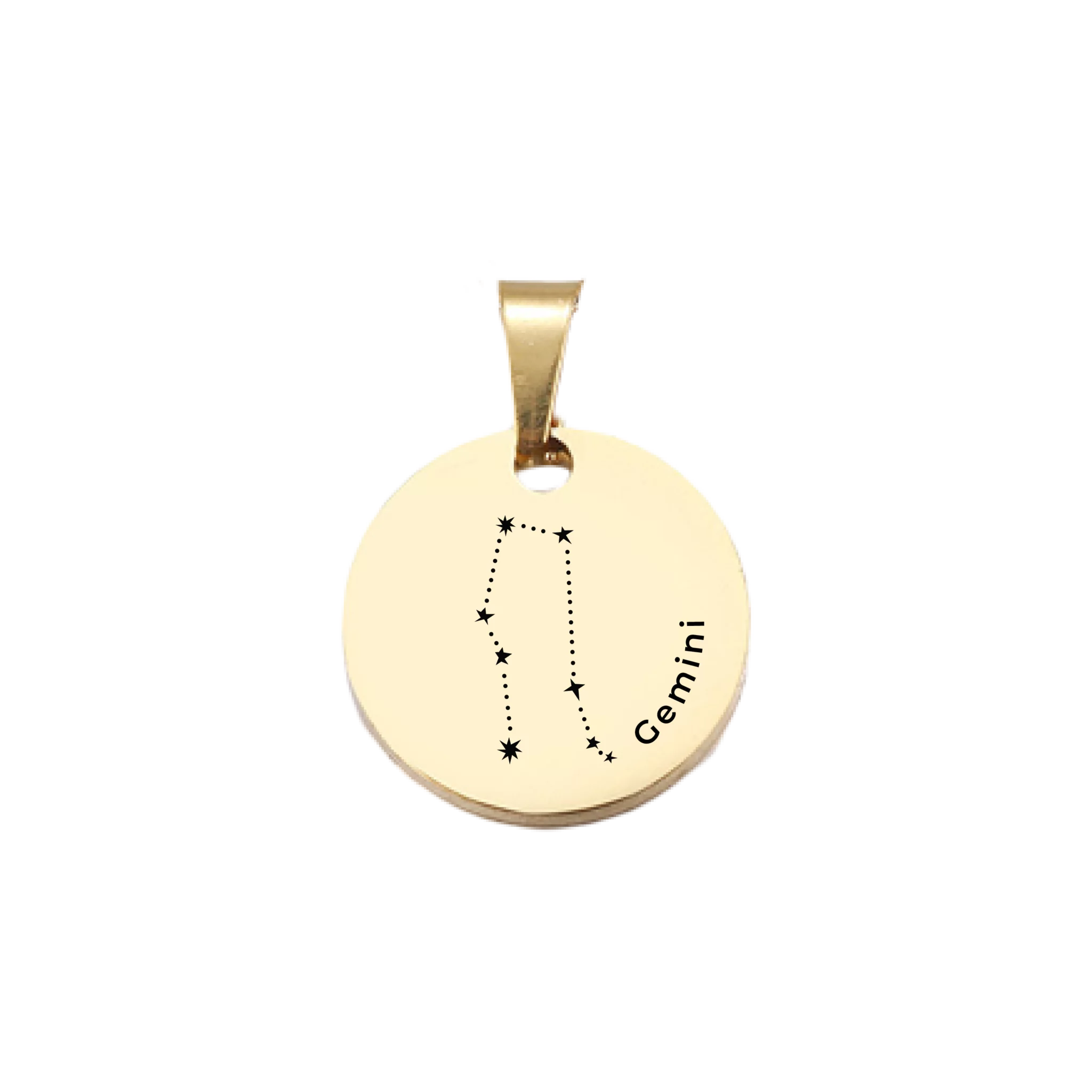 Zodiac Sign Pendant Gold