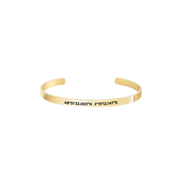 Coordinates Bracelet Gold
