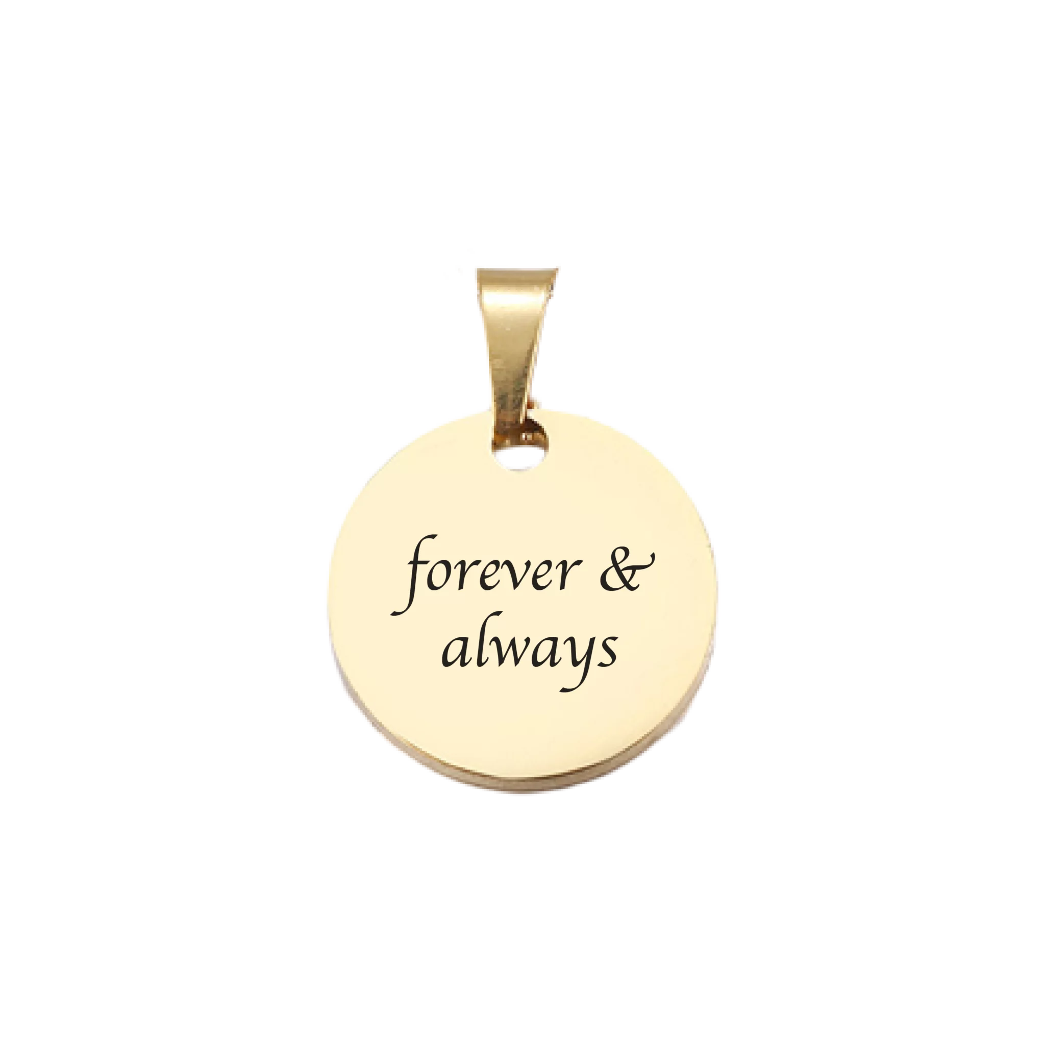 Custom Message Pendant Gold