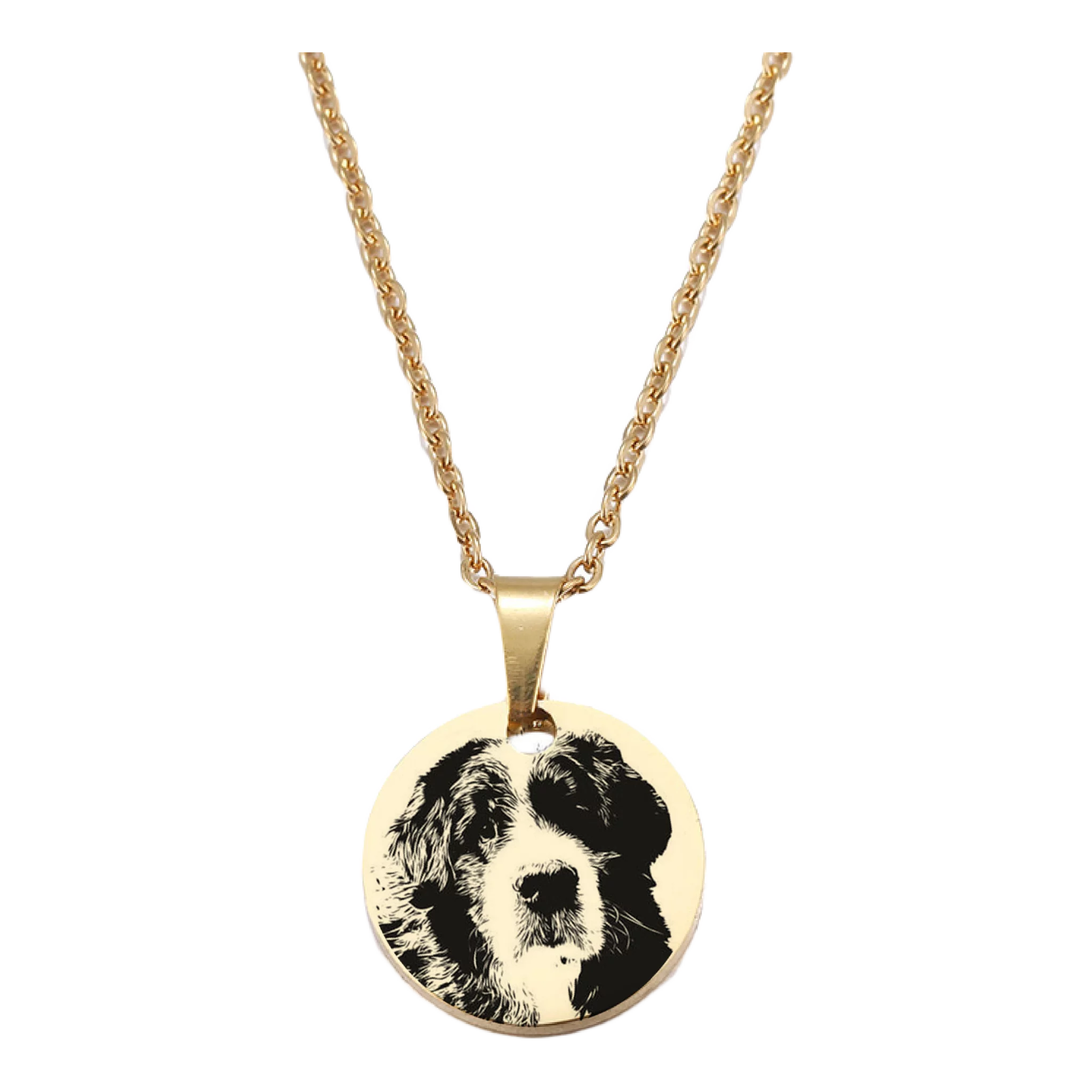 Furry Friend Necklace Gold