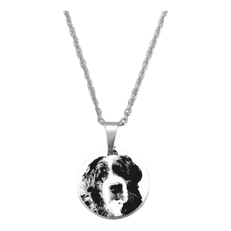 Furry Friend Necklace Silver