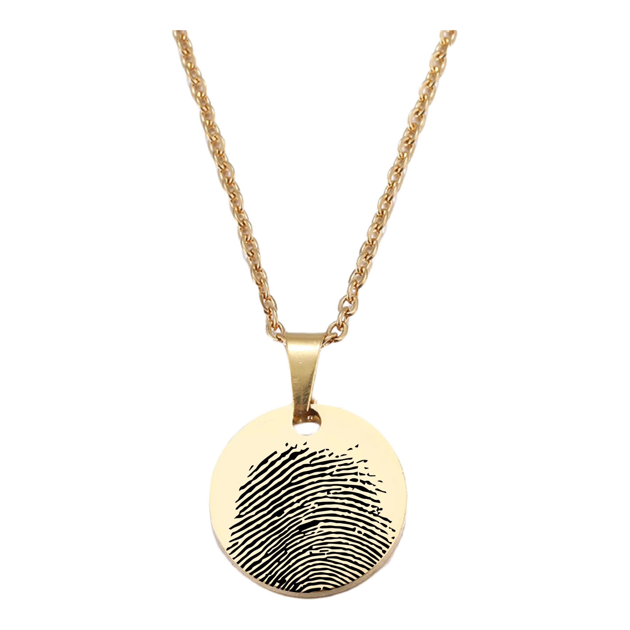 Fingerprint Necklace Gold