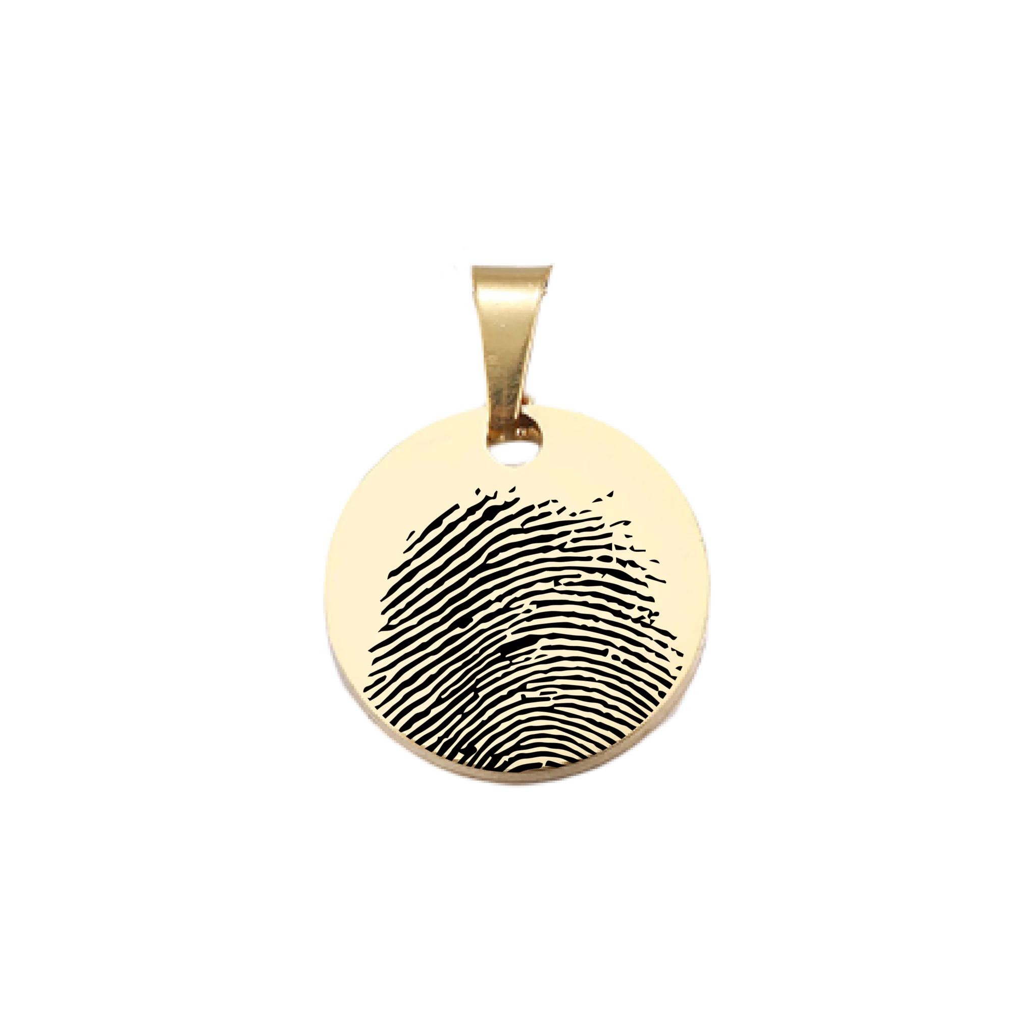 Fingerprint Pendant Gold