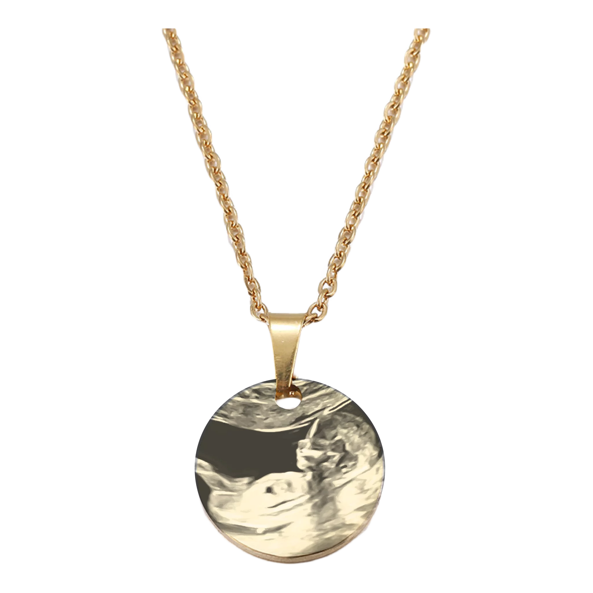 Ultrasound Necklace Gold