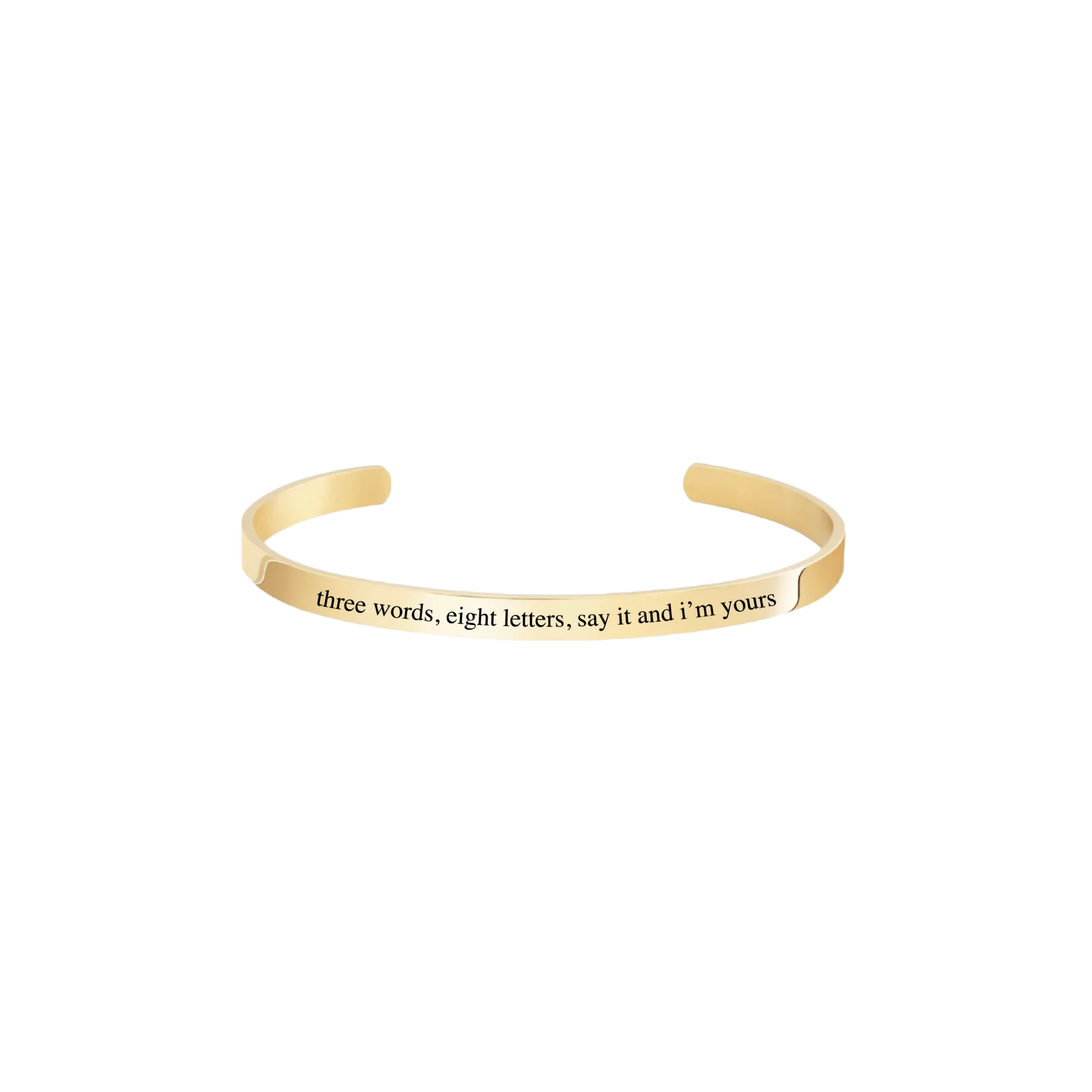 Custom Message Bracelet Gold