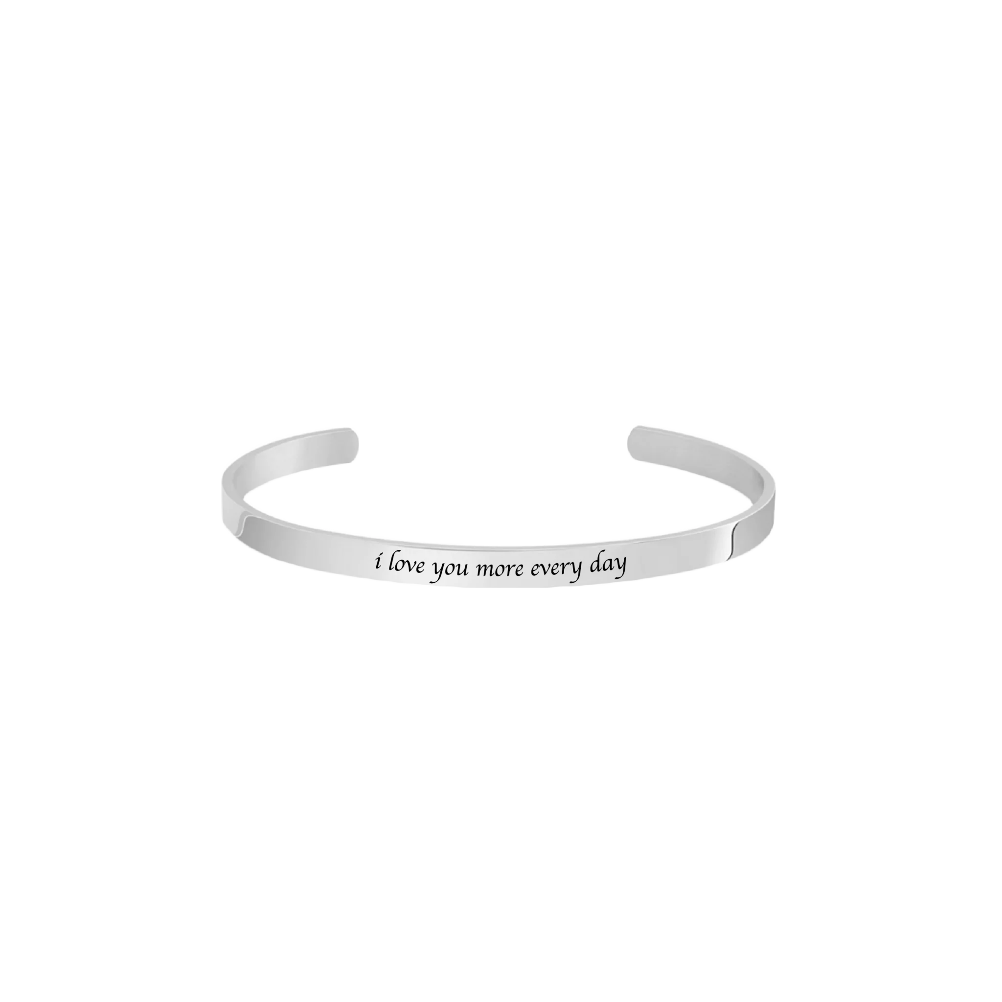 Custom Message Bracelet Silver
