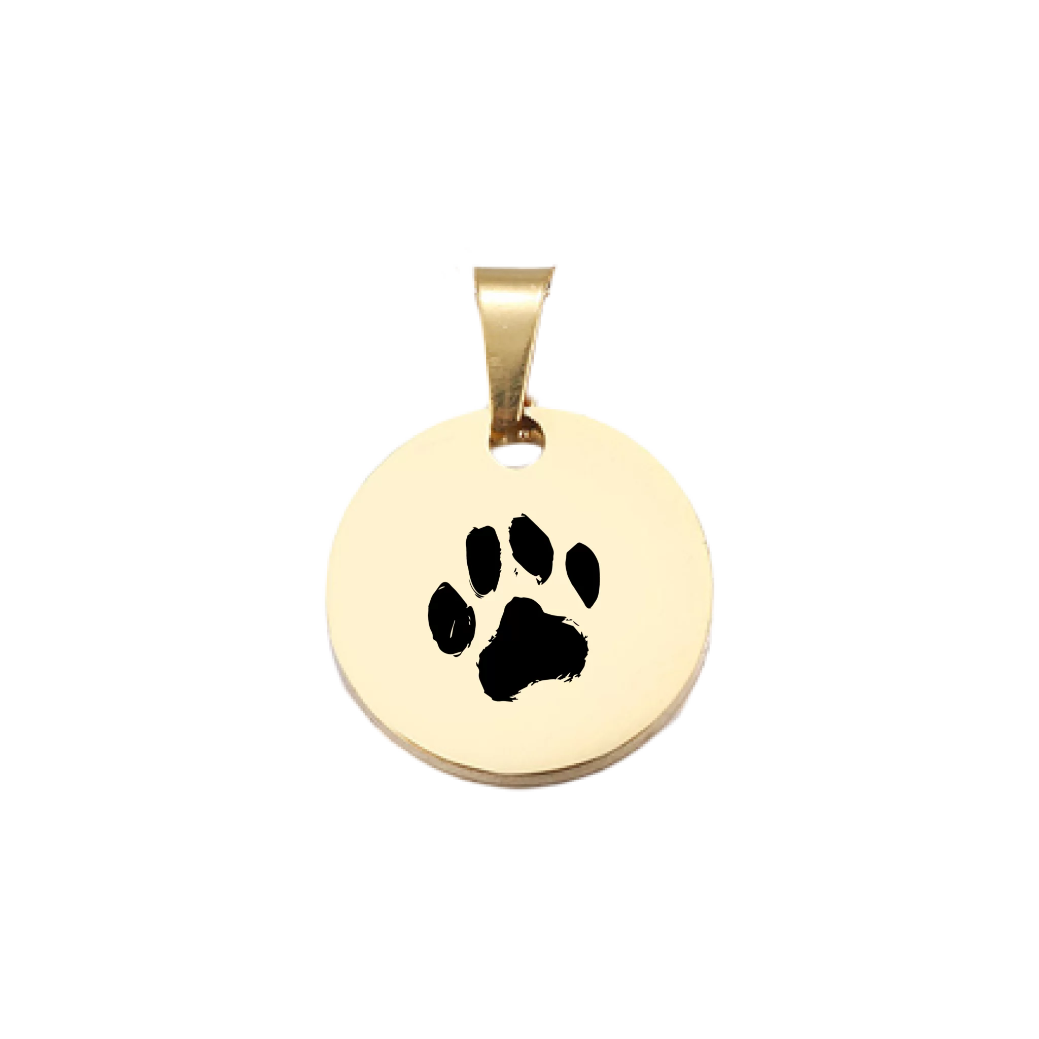 Paw Print Pendant Gold