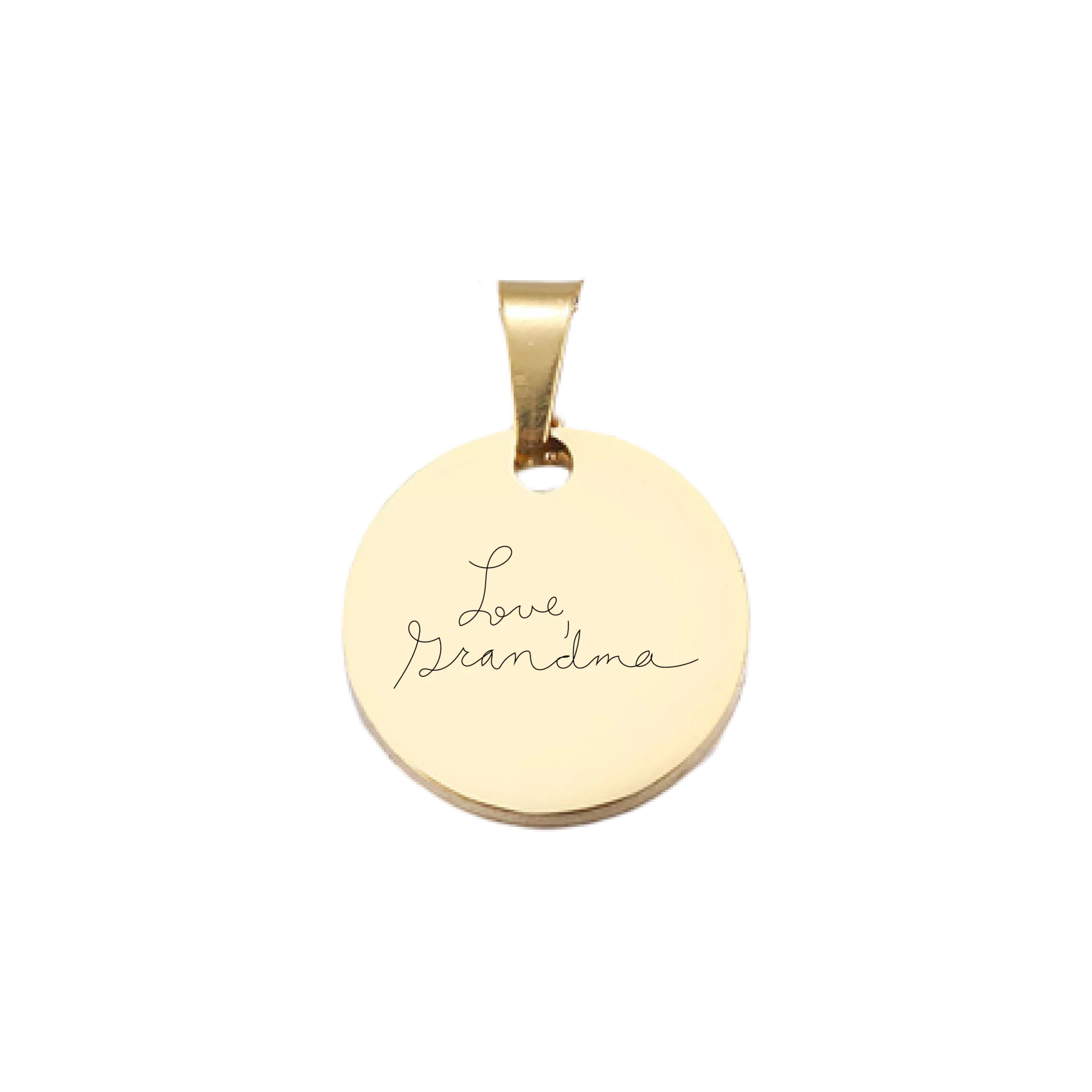 Handwriting Pendant Gold